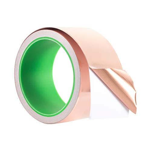 Steelsoft 3.15 Mil - Thicker - Copper Tape Copper Foil Tape Guitar EMI Shielding Tape with Conductive Adhesive 2 inch x 33 FT Steelsoft 3.15 Mil - Thicker - Copper Tape Copper Foil Tape Guitar EMI Shielding Tape with Conductive Adhesive 2 inch x 33 FT