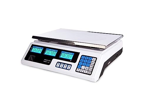 ZCXBHD Bilancia Digitale da Cucina 30kg/1g Plastica ABS Elettronica Precisione con Funzione PCS Tare, Display LCD, Peso per Alimenti Cottura Frutta