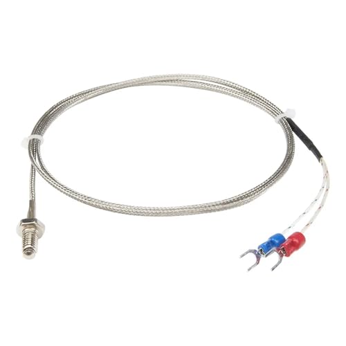 Termopar M8 tipo K FTARB01 con cable metálico de 1m para mediciones estables