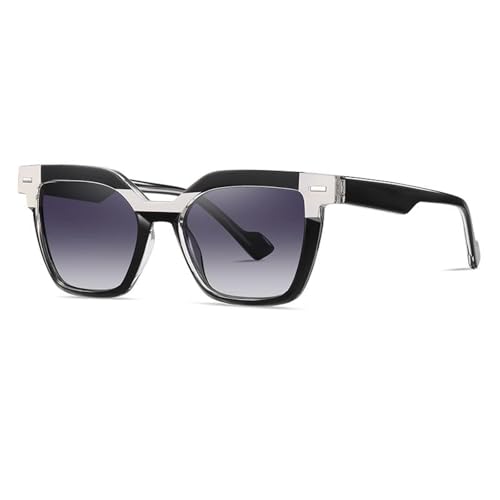 Lunettes de soleil de luxe UV400 unisexes pour plage et camping en noir