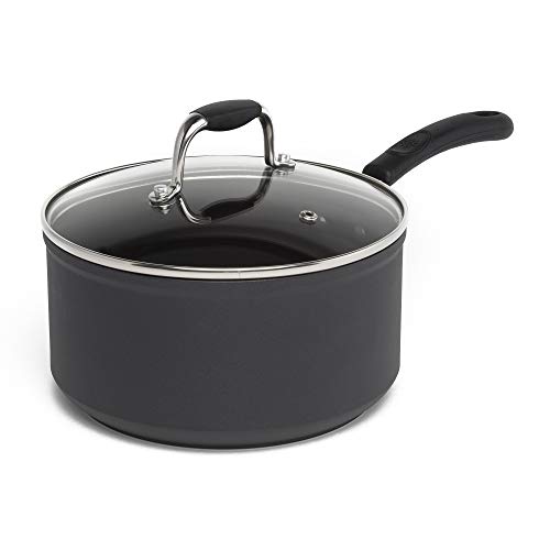 Ecolution Symphony Saucepan with Glass Lid, 3 quart, Slate by Ecolution