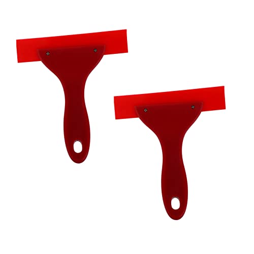 GRIRIW 2-Piece Glass Scraper Set Squeegee for Car Windows Mini Window Squeegee