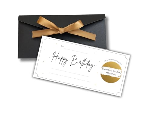 Print&CoUK - Birthday Surprise Scratch Card Scratch to reveal Gift Surprise Scratch off ticket