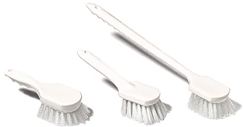 Image of SPARTA 4050000 Nylon Utility Scrub Brush, Cleaning Brush, Utility Brush With Hanging Hole For Kitchen, Restaurant, Home , 20 Inches, White
