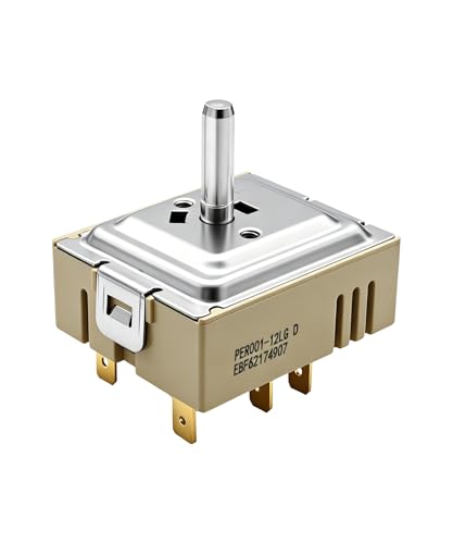 EBF62174907 EBF62174902 Infinite Control Switch Fits For LG Range Surface Burner Control SwitchReplaces EBF62174904 4210328/PS11761170/PER001-12S D/PER001-12LG D/PER001-22S Dseries