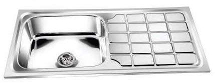 Goonj Stainless Steel Kitchen Sink Single Bowl with Drain Board (45 X 20 X 9 inch_Silver) (B0BYFPMHC4) Amazon Price History, Amazon Price Tracker