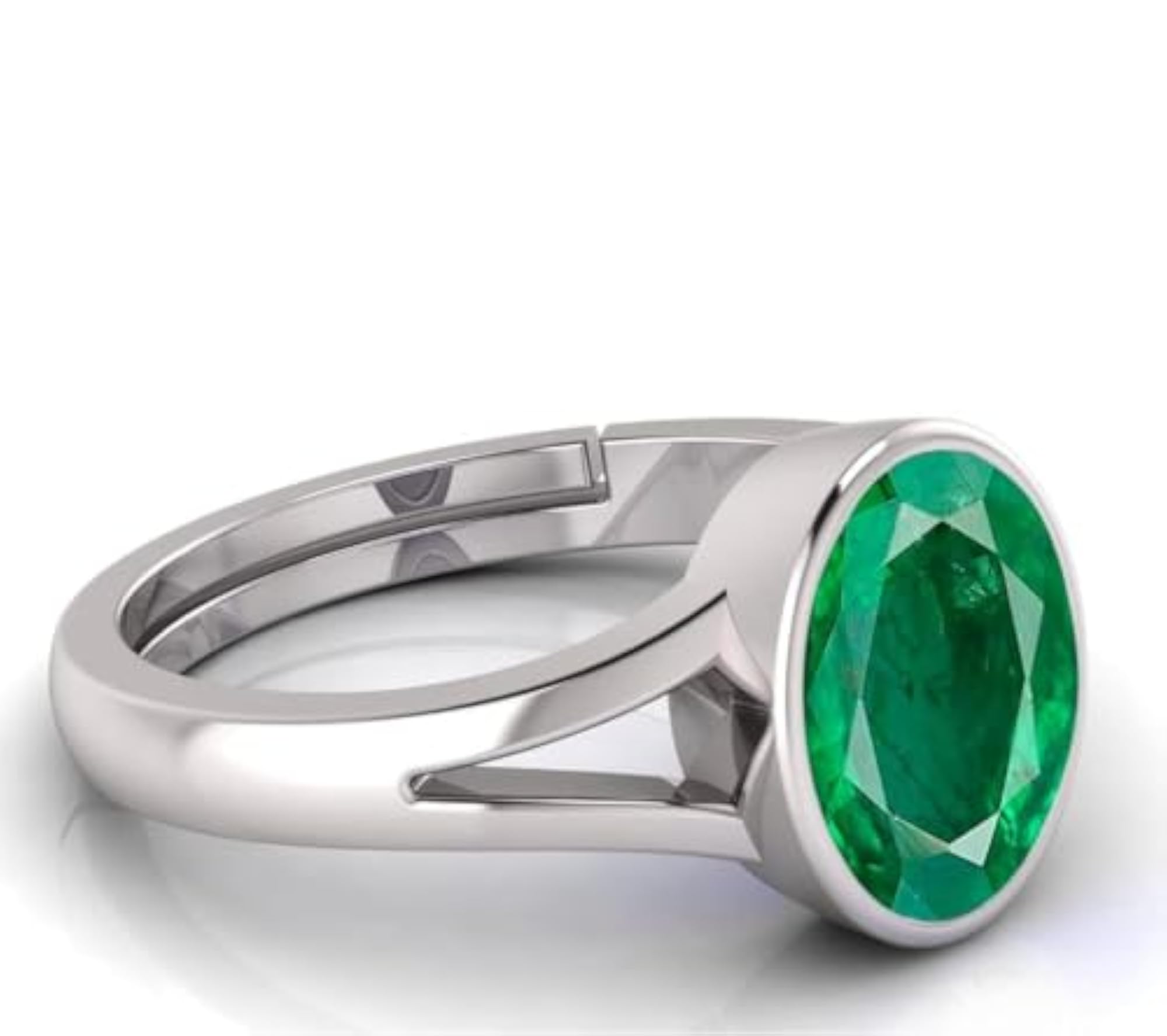 Natural Panna Astrological Ring, 8.30 Carat Certified Emerald