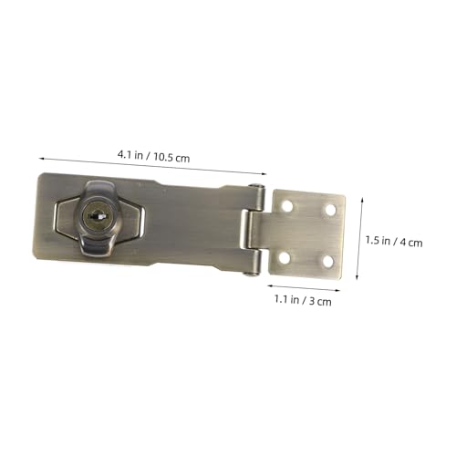 Image of PartyKindom Iron Stainless Steel Construction Barn Door Lock Shed Gate Latch High Hardness