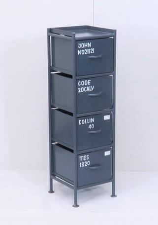 使うと雰囲気の良くなるスチールチェスト ienowa/縦型3杯引出チェスト　BK 使うと雰囲気の良くなるスチールチェスト ienowa 縦型3杯引出