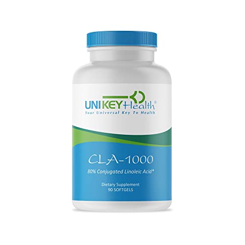 UNI Key Health CLA-1000 | Naturally Supports Healthy Weight Management | 800 mg Conjugated Linoleic Acid | 90 Servings