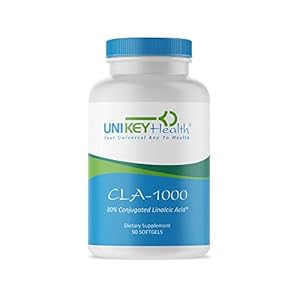 Uni Key Health CLA-1000 | Naturally Supports Healthy Weight Management | 800 mg Conjugated Linoleic Acid | 90 Servings