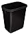 Amazon Basics Small Trash Can, Rectangular Commercial Office Wastebasket, 3 Gallon (Pack Of 2), Black (Previously AmazonCommercial brand)