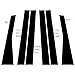 6Pcs Car Door Window Pillar Post Side Cover Molding Trim Stickers Decoration for Jeep Grand Cherokee 2011-2019 2020 2021 Black