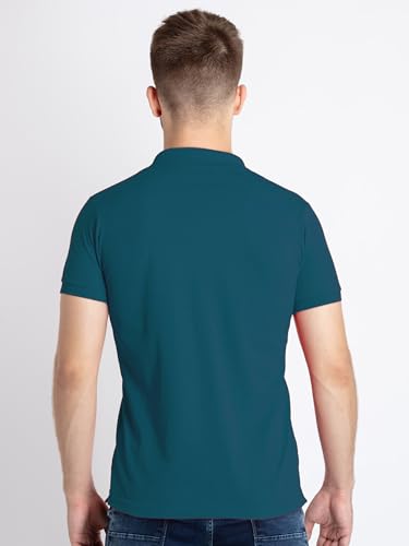Image of Status Quo Men's Polo T-Shirt | Rich Cotton Blend | Slim Fit | All Day Comfort | Contrast Inner Placket | Polo Collar
