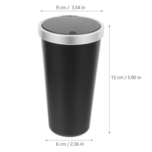 Bote de basura para coche rectangular de PP plata; organizador de residuos discreto y compacto 2