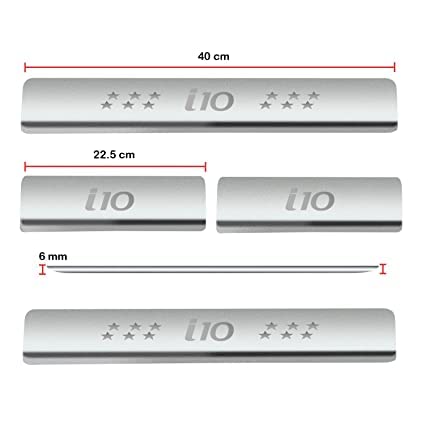 Image of Door Sill /Foot Step Stainless Steel Plates with I-10 (Set of 4 Pcs)