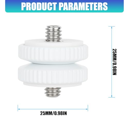 Image of 2Pcs High Strength 1 / 4Inch-20 Male to 1 / 4Inch-20 Male Thread Adapter for Lighting Stand Tripod Video Equipment Photography Accessory