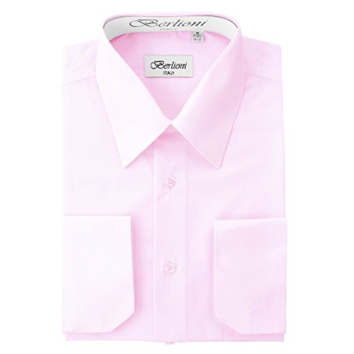 King Formal Wear Elegant Men’s Button Down Pink Dress Shirt (XXL-18/18.5 Neck; 36/37Sleeves)