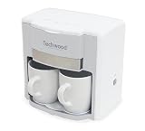 Techwood  Cafetière 2 Tasses Duo, Capacité 0.6L, Blanche