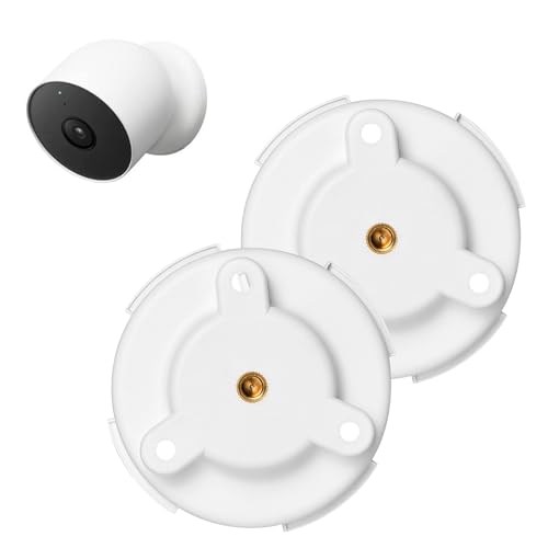 Image of 2Pack Mounting Plate for Google Nest Cam(Battery) - 2nd Generation, Replacement Wall Mount for Original Nest Cam Bracket - White