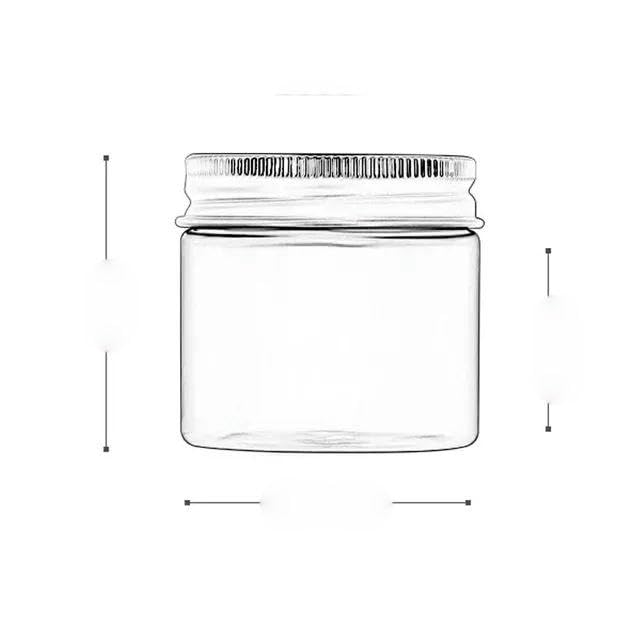 FSAMORPLE 5 frascos de cosméticos Transparentes vacíos con Tapa de Rosca, frascos de Muestra para Almacenamiento de Maquillaje, 20 g, 30 g, 50 g, 80 g, 100 g, 120 g y 150 g, 50 g