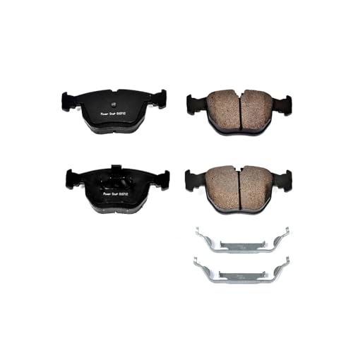 Image of PowerStop Front Brake Pads for BMW 530i 2001-03 |540i 1997-03 |740i 1995 |740i 1997-01 |740iL 1995-01 |BMW M5 2000-03 - Z17 Ceramic Brake Pads with Installation Hardware, 17-681