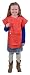 School Smart Vinyl Art Smock Apron, 22 x 16 Inches, Red