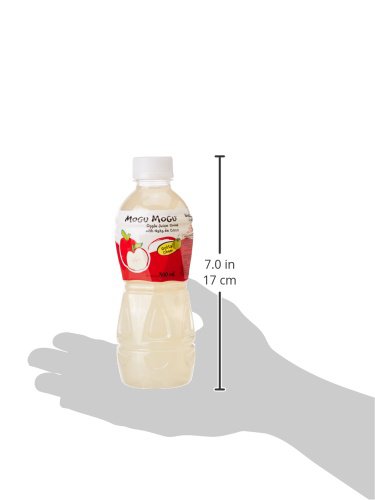 Image of Mogu Mogu Apple Juice Drink with Nata de Coco Jelly 320ml (Pack of 18)| Refreshing Tropical Thai-Made Sip & Chew Beverage