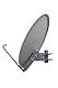 Opticum Red Digitale 4 Teilnehmer Satelliten-Komplettanlage HD AX 300 Plus HDTV-Receiver (Quad-LNB, QA 60 cm Antenne Stahl) Lichtgrau