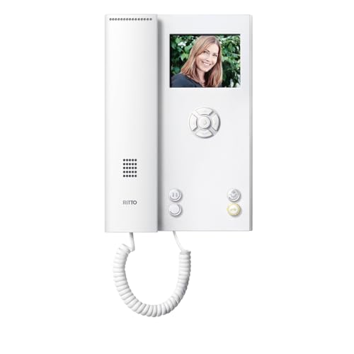 Preisvergleich Produktbild Schneider Electric Ritto Wohntelefon mit Video, Gegensprechanlage, Türsprechanlage, Türöffnertaste, Inneneinheit, weiss, Artikelnummer RGE1786770