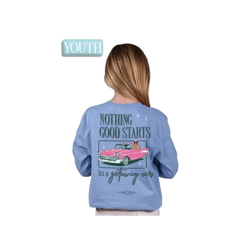 Youth Golden Doodle in Getaway Car Long Sleeve T Shirt3