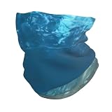 Azul océano mar ondulado paisaje marino deportes al aire libre clima frío polaina elástica multifuncional bufanda cuello máscara sombrero