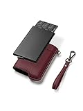 VULKIT Credit Card Holder RFID Blocking Slim Pop Up Aluminum Card Case and Leather Case with Wrist...