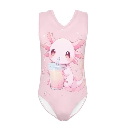 Image of Girls Bathing Suit Size 3-14 Swimsuits for Girls One-Piece Swimwear Summer V-Neck Sleeveless
