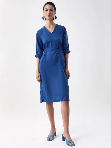 Image of RAREISM A-LINE Plain MIDI Dress