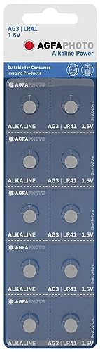 AgfaPhoto Batterie Knopfzelle LR41 V3GA 1.5V Alkaline 10 Stück