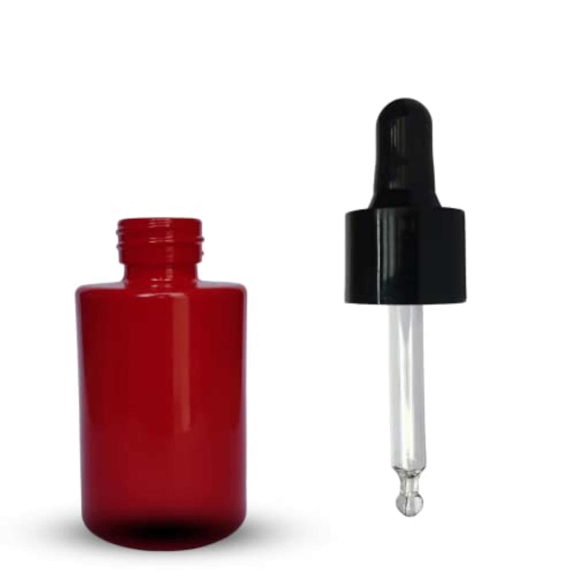 Multipurpose Round Glass Bottle with Dropper, 30ml, Pack of 4