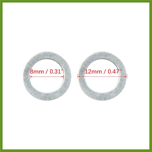 Image of 20pcs Engine Oil Crush Washers Drain Plug Gaskets 8mm ID. 12mm OD. for Car Vehicle Components