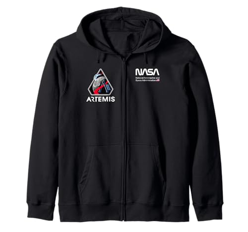 NASA Artemis II Mission Patch Worm Logo Kapuzenjacke