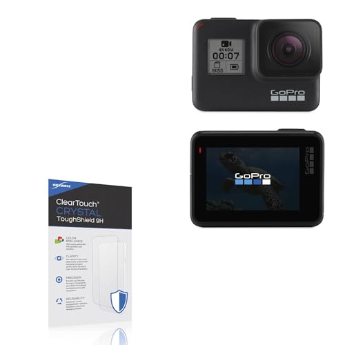 BoxWave Screen Protector Compatible with GoPro Hero 7 Black - ClearTouch Crystal ToughShield 9H (2-Pack), Clear 9H Tough Flexible Film Screen Protector
