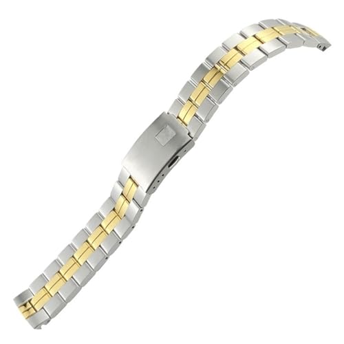 OTGKF Stainless Steel Watch Bands For 1853 T049 T049410A Tissot PR100 Series Solid Metal Strap Bracelets Watchband 19mm(Middle Gold)