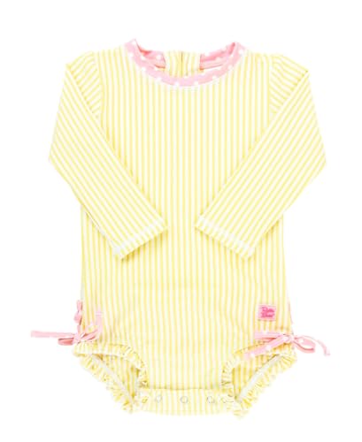 Amazon.com: RuffleButts Banana Seersucker Long Sleeve Rash Guard