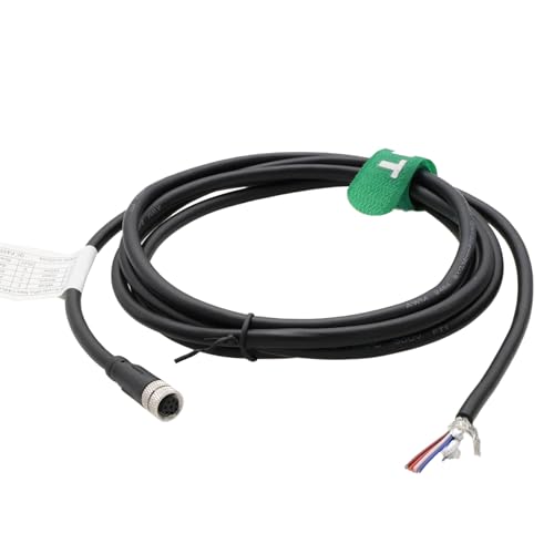 HangTon M8 8 pin Female Power Data Cable for Baumer CX Machine Vision Industrial Camera Sensor Automation Control I/O, A Code, Shielded, 10m