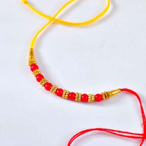 Image of Half Engineer Jade Plant In Gold Tone Metal Pot 3 X 3 Inch Pot Included with Rakhi |Rakshabandhan Gift For Brother Bro Bhai (Rakhi Gift Set 2)
