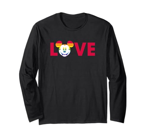 T-shirt Mickey Mouse Pride Disney à manches longues multicolore pour adulte
