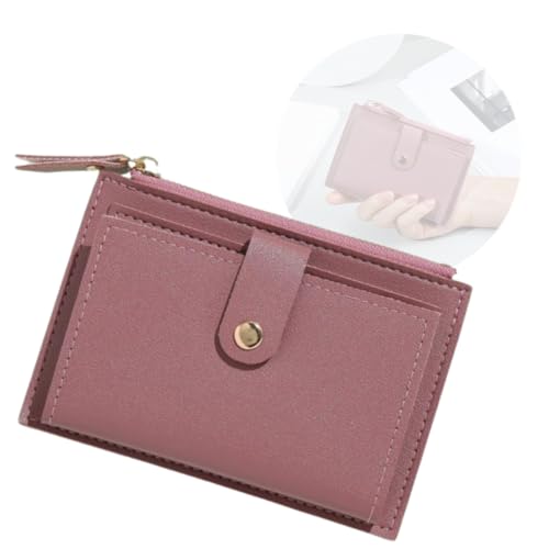 Carteira Feminina Porta Cartão bolso para moedas com zíper em Couro PU modelo pequeno, cartões de crédito, slim luxo.