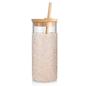 tronco 20oz Glass Tumbler Straw Sil...