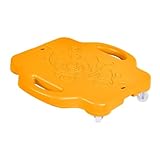 Flaches Scooter-Board mit Griff für Kinder, robustes Aktivitätsbrett für Sportunterricht, Fitnessunterricht, Therapie, Innen- und Außenbereich, 40 x 42 x 10 cm, Gelb