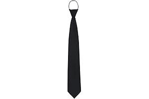 Men Sleek Black Costume Tie