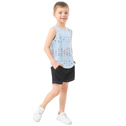 Boy Athletic Tank Tops Quick Dry Youth Sleeveless Undershirt Sport Dance Workout Tops Summer Undershirts4
